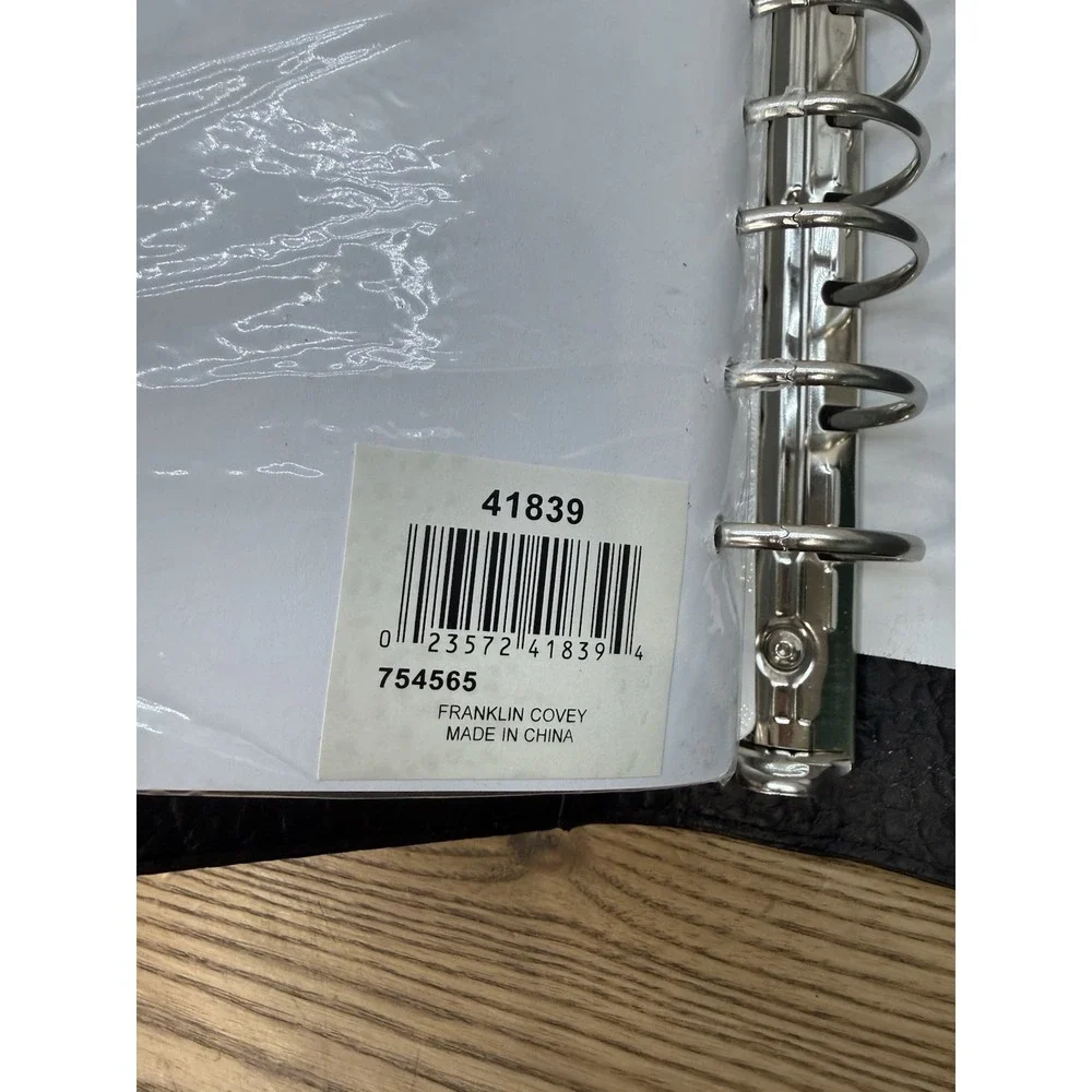 Franklin Covey 365 Monthly Weekly Organizer Planner Black Faux Leather & Notes